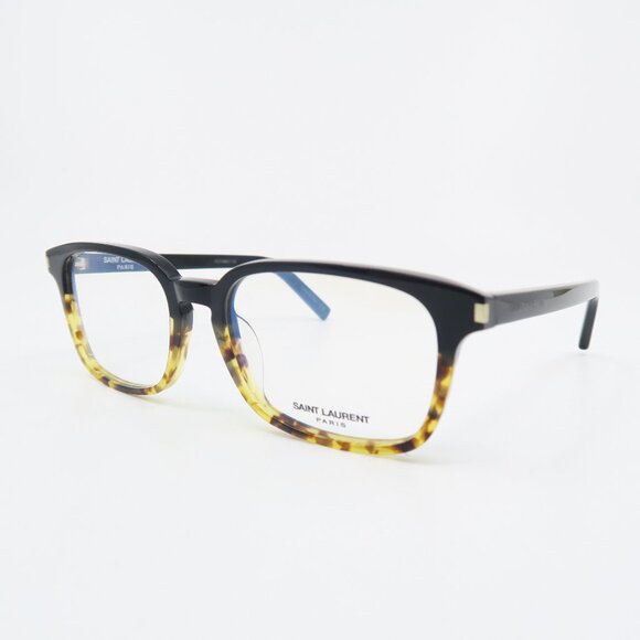 Saint Laurent SL7/F 003 54mm Black/Brown Tortoise Shell New Unisex Eyeglasses. - Picture 1 of 7